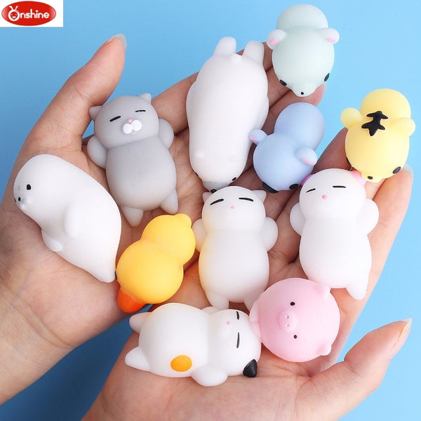 Mini Change Color Squishy Cute Cat Antistress Ball Squeeze Mochi Rising Abreact Soft Sticky Stress Relief Funny Gift Toy